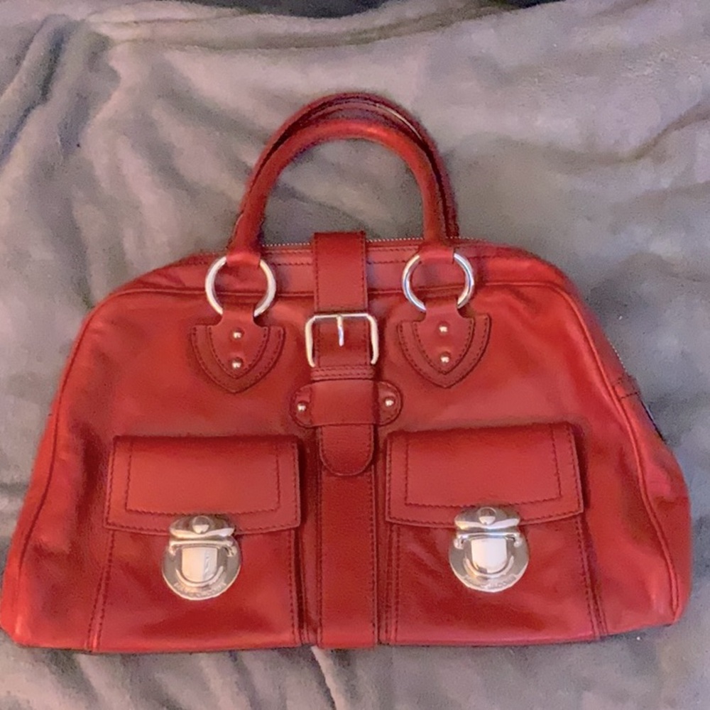 Marc Jacob’s Authentic Women’s Red Italian Leather With Silver hardware
